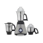 Preethi Steele 110V Mixer Grinder for Kitchen | 3 Jar, 550W Mixie| Perfect for Grinding | Silver/Black (MG 206) – Only use in USA & Canada