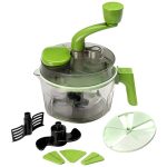 Pigeon by Stovekraft Tornado Turbo Manual Chopper 1.5 L Used for Chopping, Atta Kneader, Slicing, Shredding and Whipping – Green, Large