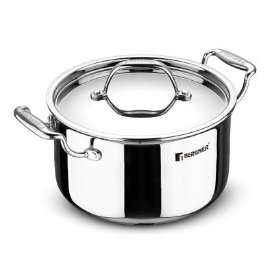 Bergner Argent TriPly Stainless Steel Casserole with Stainless Steel Lid