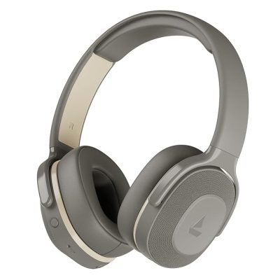 boAt Rockerz 425 Bluetooth Wireless On Ear Headphones Signature Sound, Enx Tech, ASAP Charge, 25H Playtime, Bluetooth V5.2, Dual Pairing with Mic (Ash Grey)
