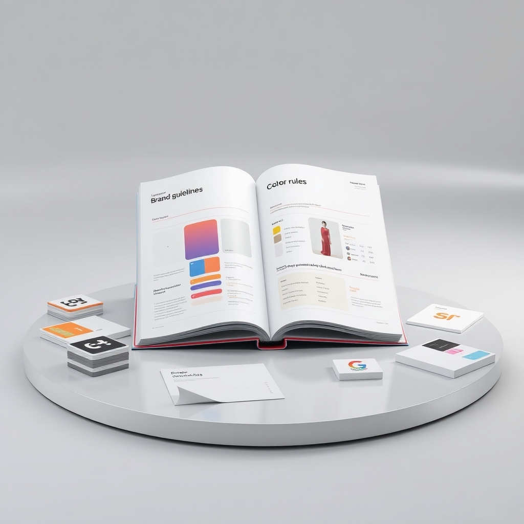 Flux_Schnell_A_premium_3D_brandguidelines_booklet_displayed_op_2